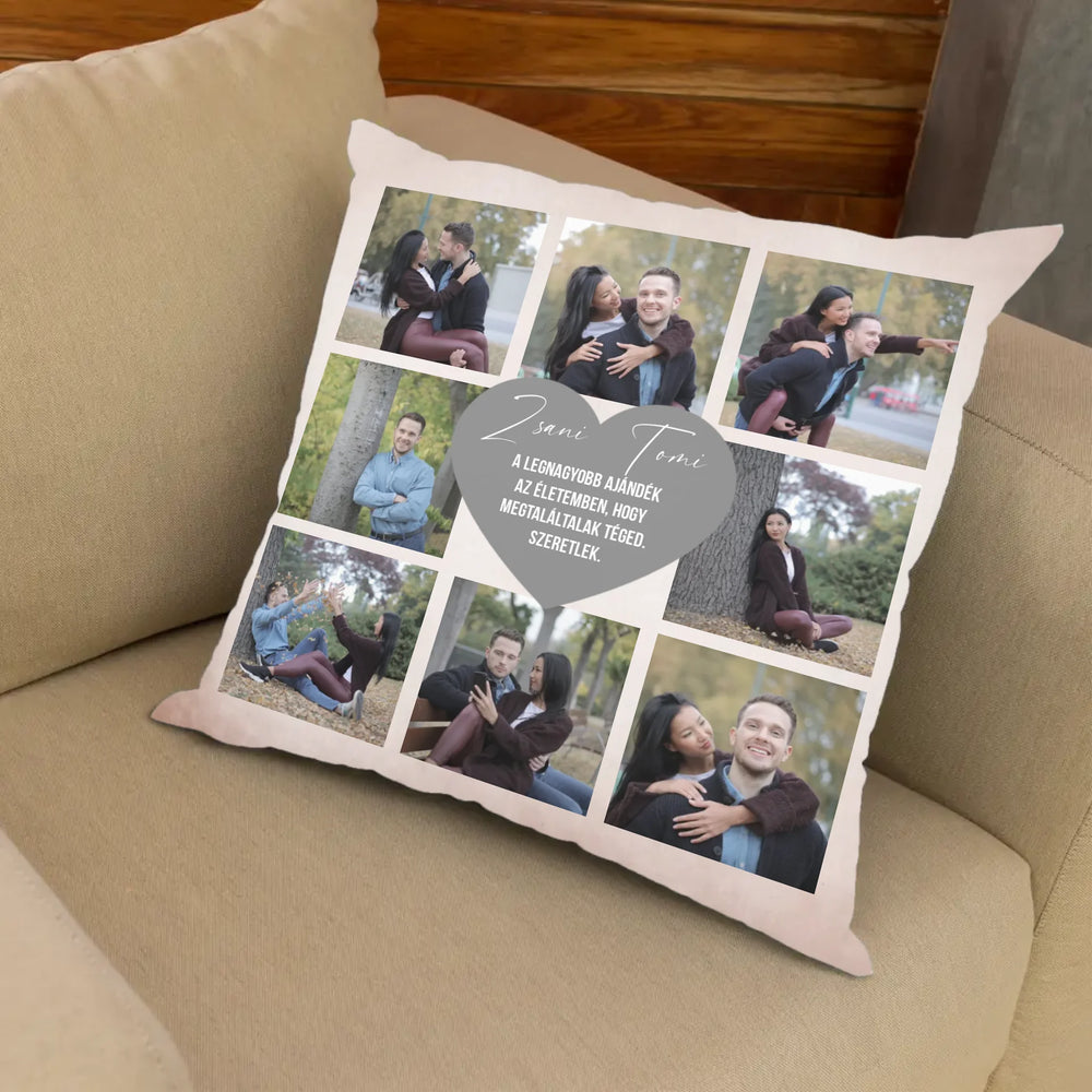 8 fényképes telinyomatos FullPrint párna Pároknak