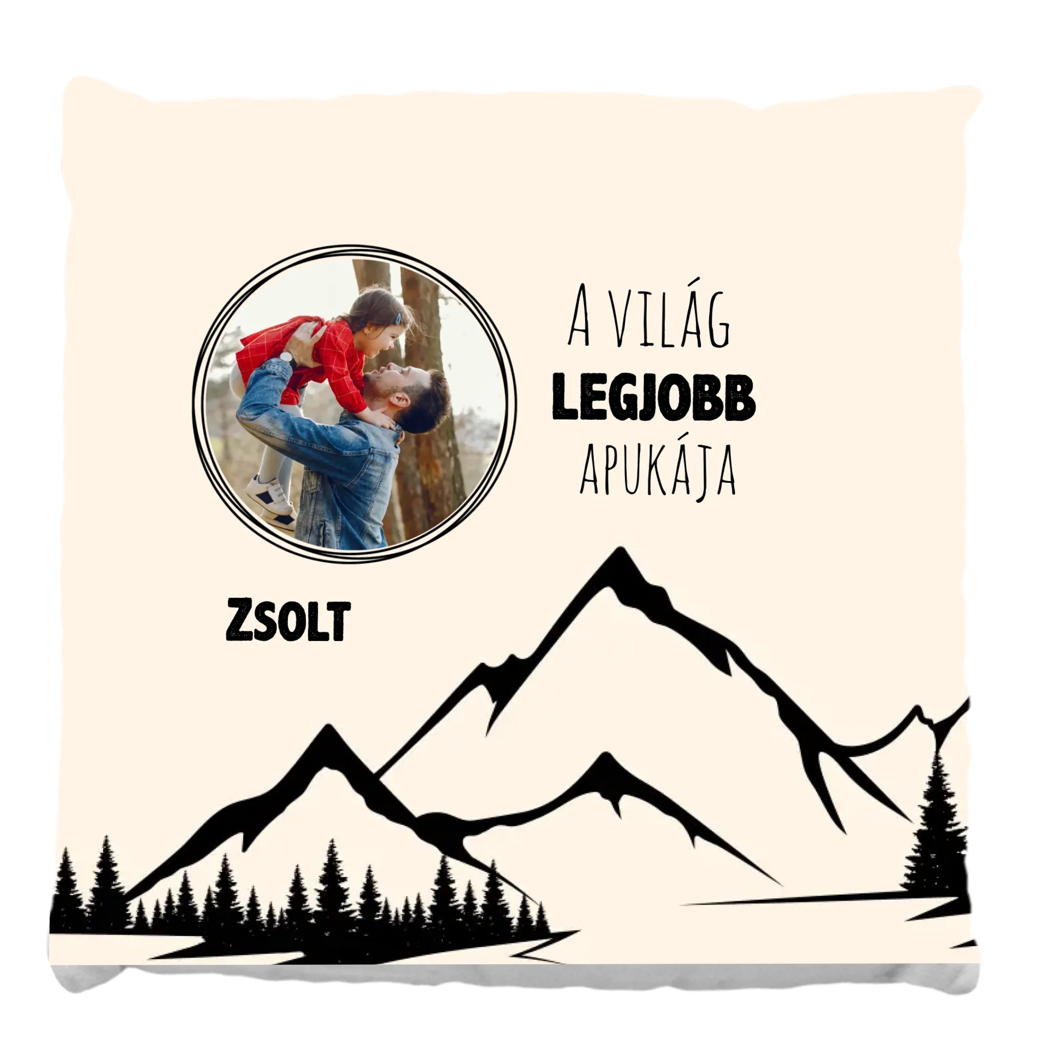 Egyedi telinyomatos FullPrint párna a legjobb Apáknak
