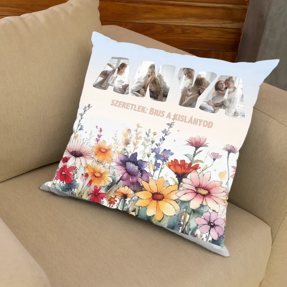 Anya szóképes telinyomatos FullPrint párna