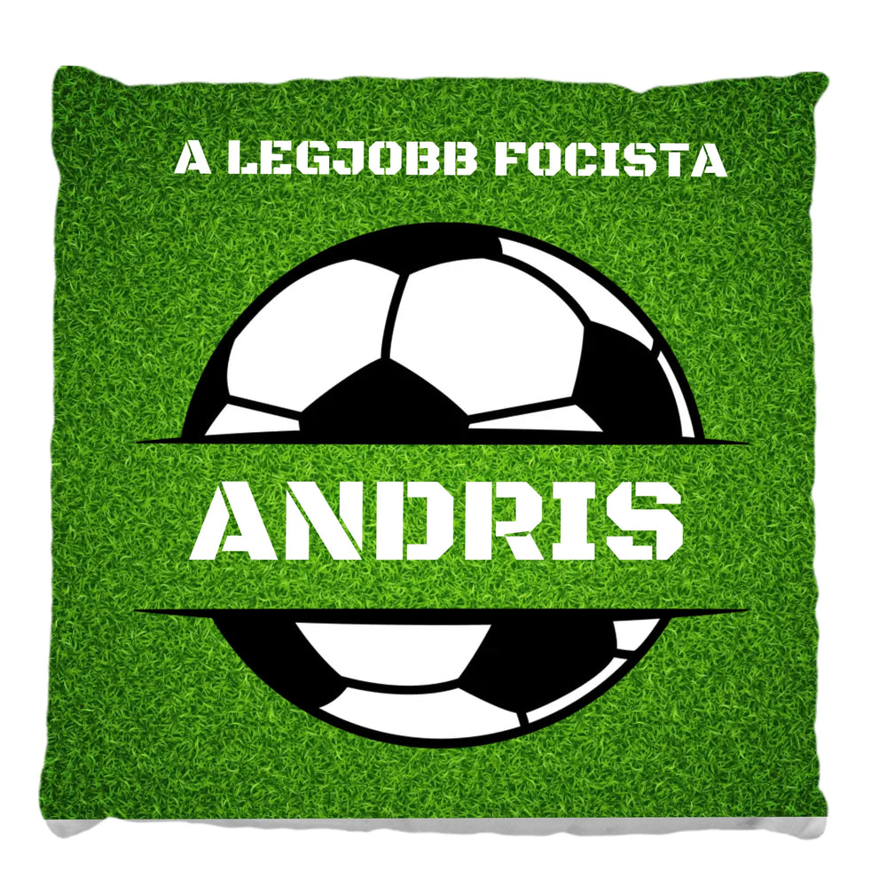 Egyedi neves focis telinyomatos FullPrint párna