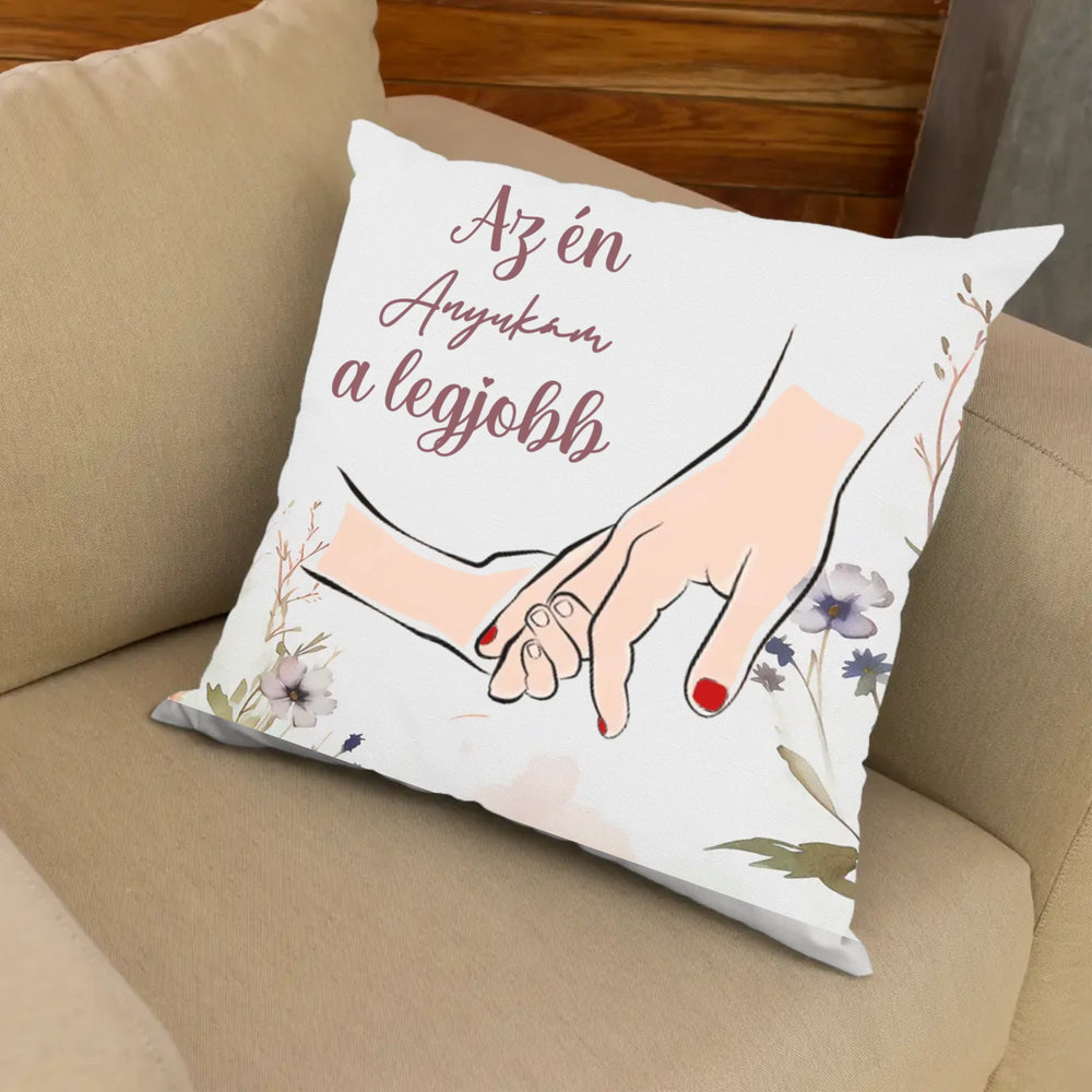 Választható feliratos, telinyomatos FullPrint párna Anyáknak