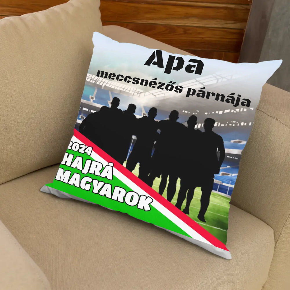 Hajrá Magyarok! focis telinyomatos Fullprint párna
