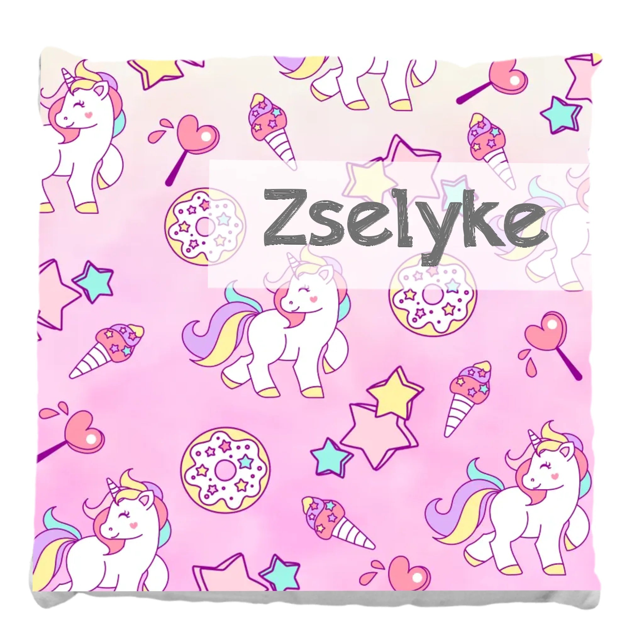 Egyedi neves telinyomatos FullPrint párna lányoknak