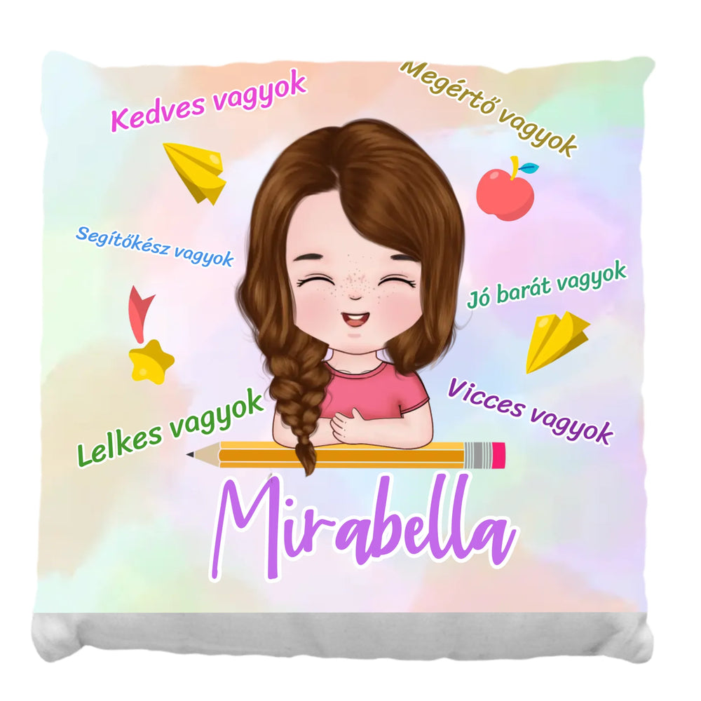 Személyre szabható cuki karakteres jellemzős Fullprint párna gyerekeknek