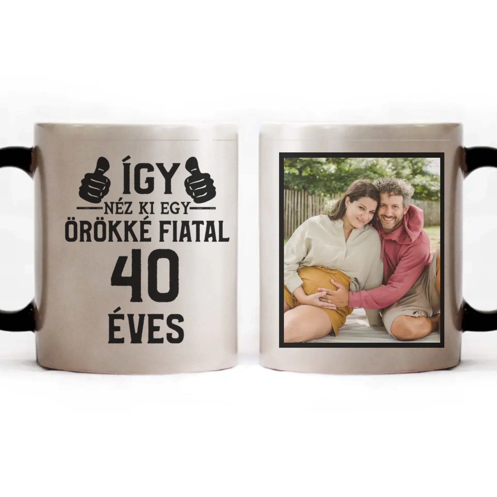 Örökké fiatal 40 éves szülinapi ajándék bögre