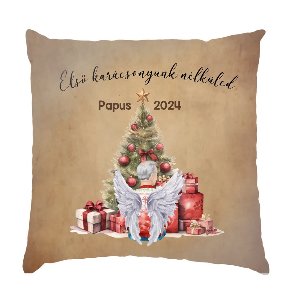 Első karácsonyunk nélküled Fullprint párna férfi karakterrel