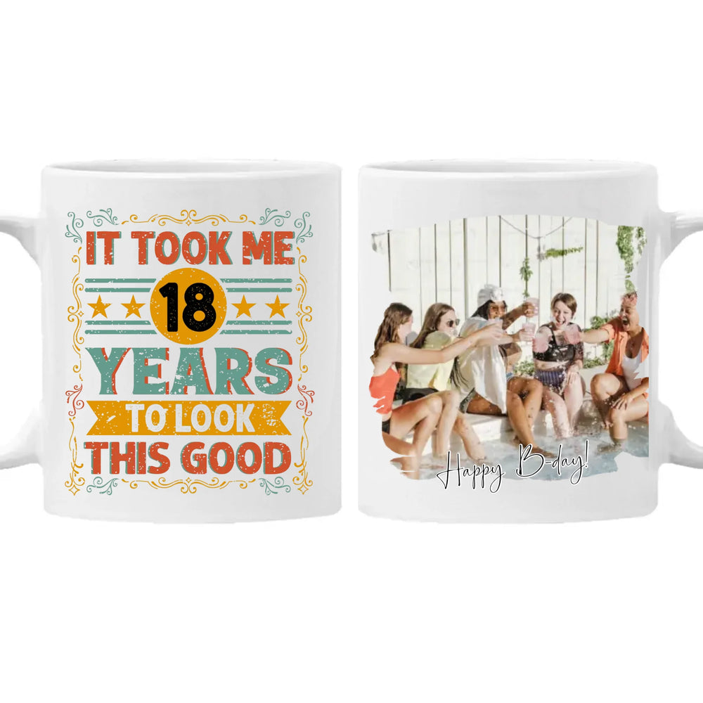 Vicces 18. szülinapi bögre egyedi képpel