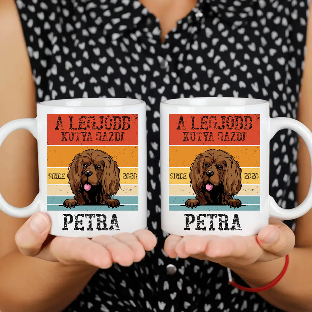 A legjobb kutyagazdi egyedi ajándék bögre