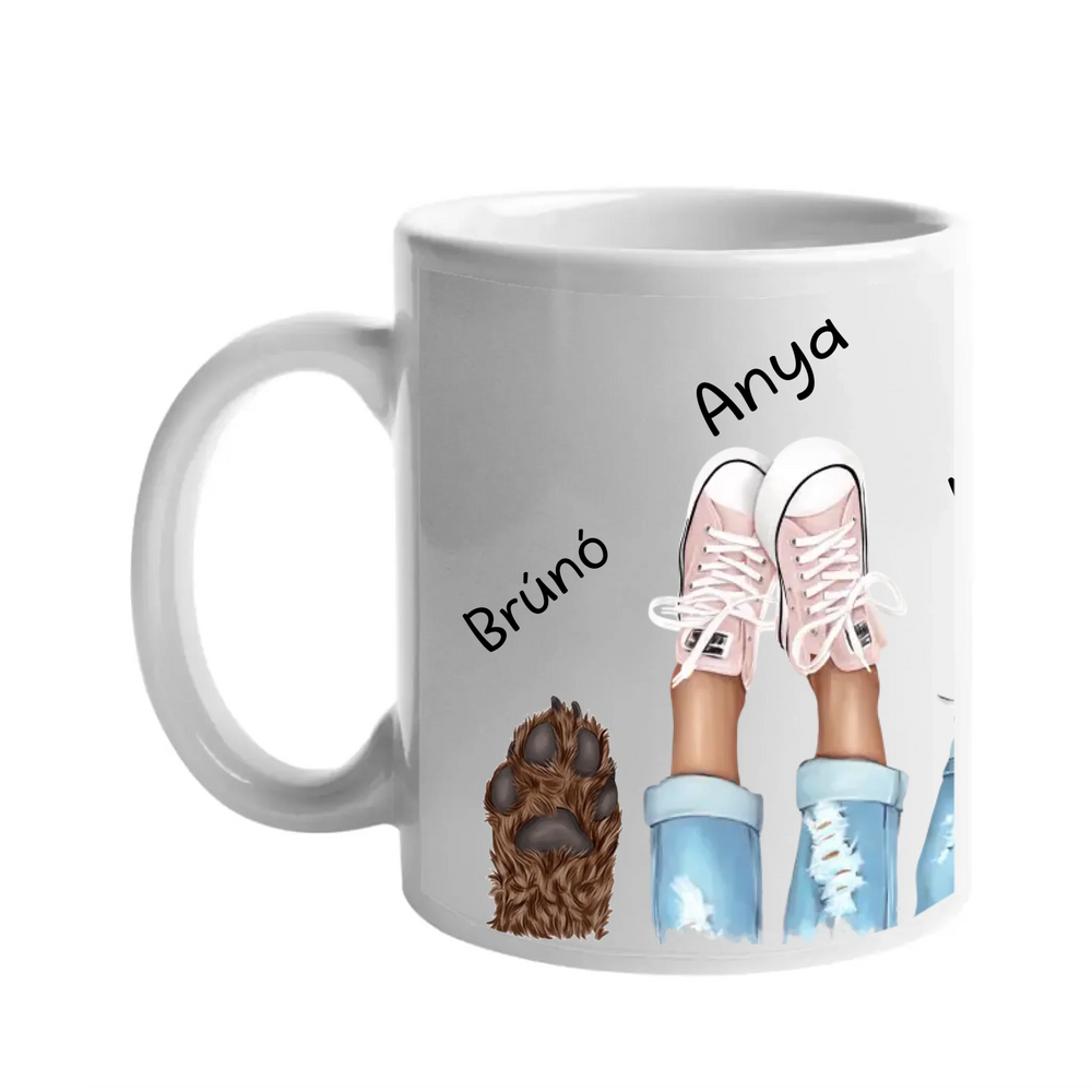 Tornacipős család bögre