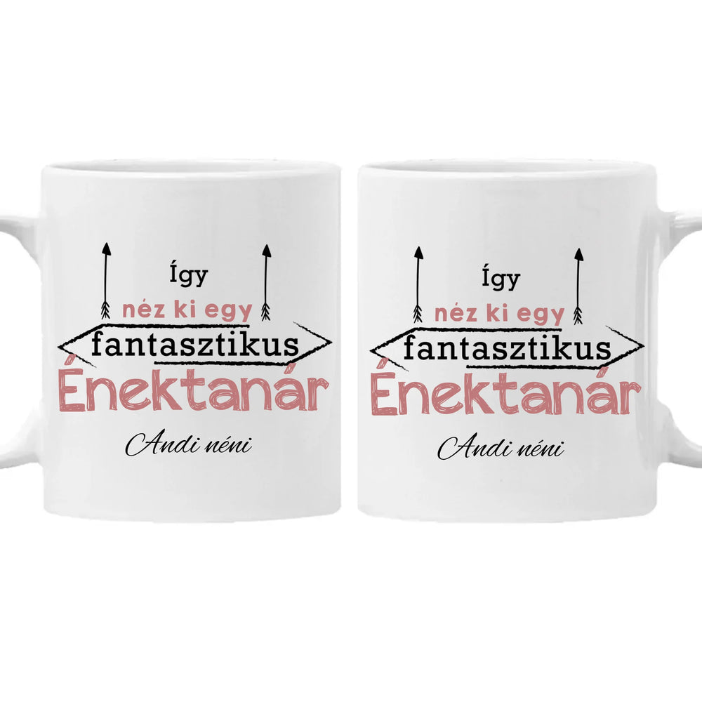 Szerkeszthető ajándék bögre egyedi névvel a legjobb Tanároknak