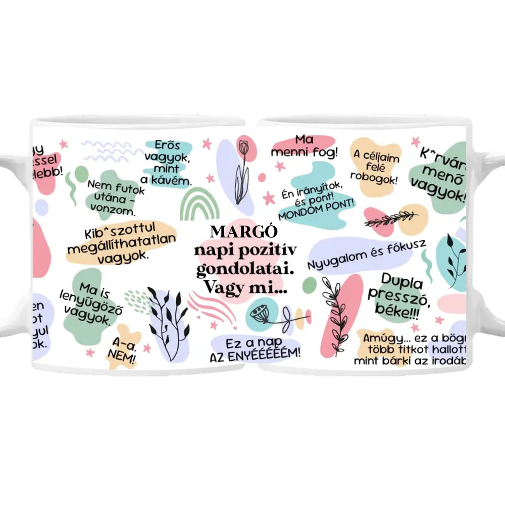 Bögre kollégáknak napi motivációs feliratokkal