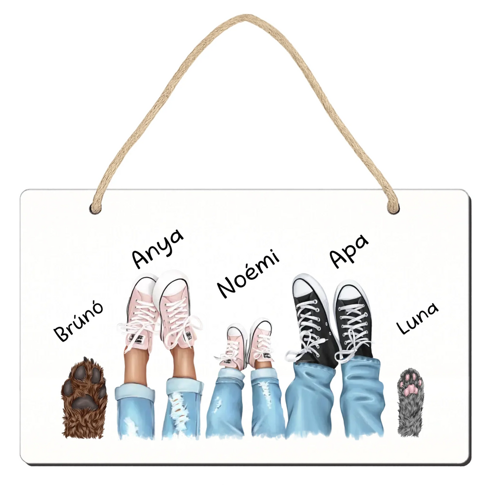 Tornacipős tábla dísz