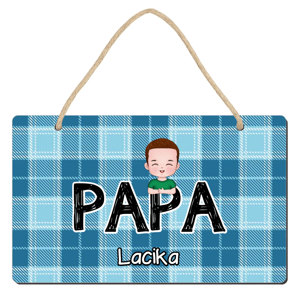 Szerkeszthető karakteres egyedi ajándék falidísz Nagypapáknak