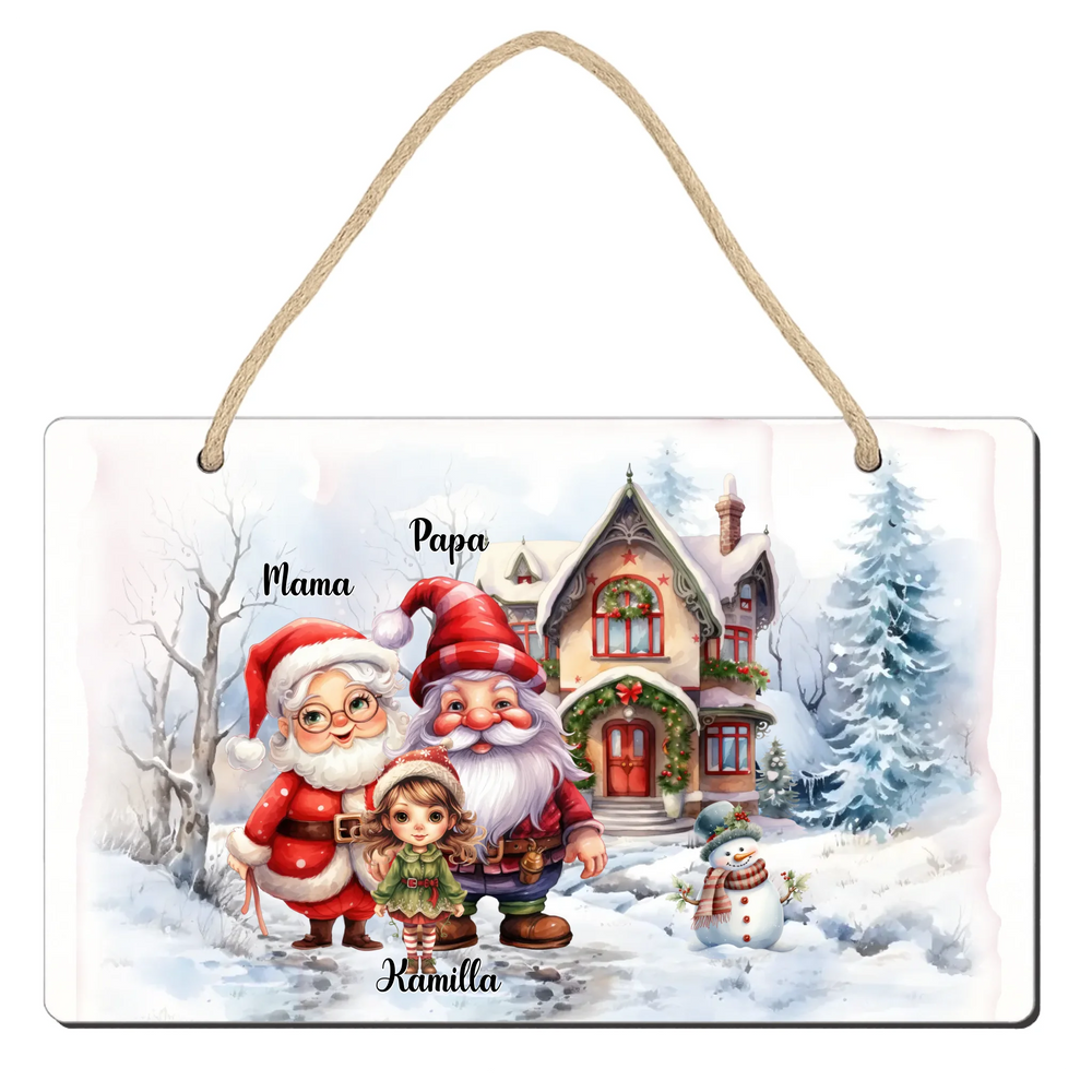 Szerkeszthető karácsonyi mintás ajándék dísztábla