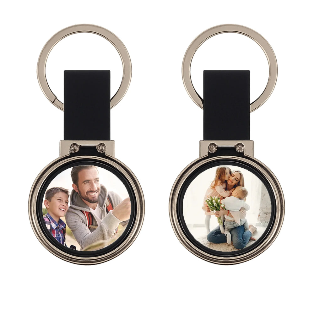 Ajándék karácsonyra anyának - egyedi képes kétoldalas kulcstartó