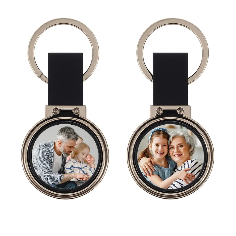 Ajándék nagymamának karácsonyra- egyedi képes kétoldalas kulcstartó