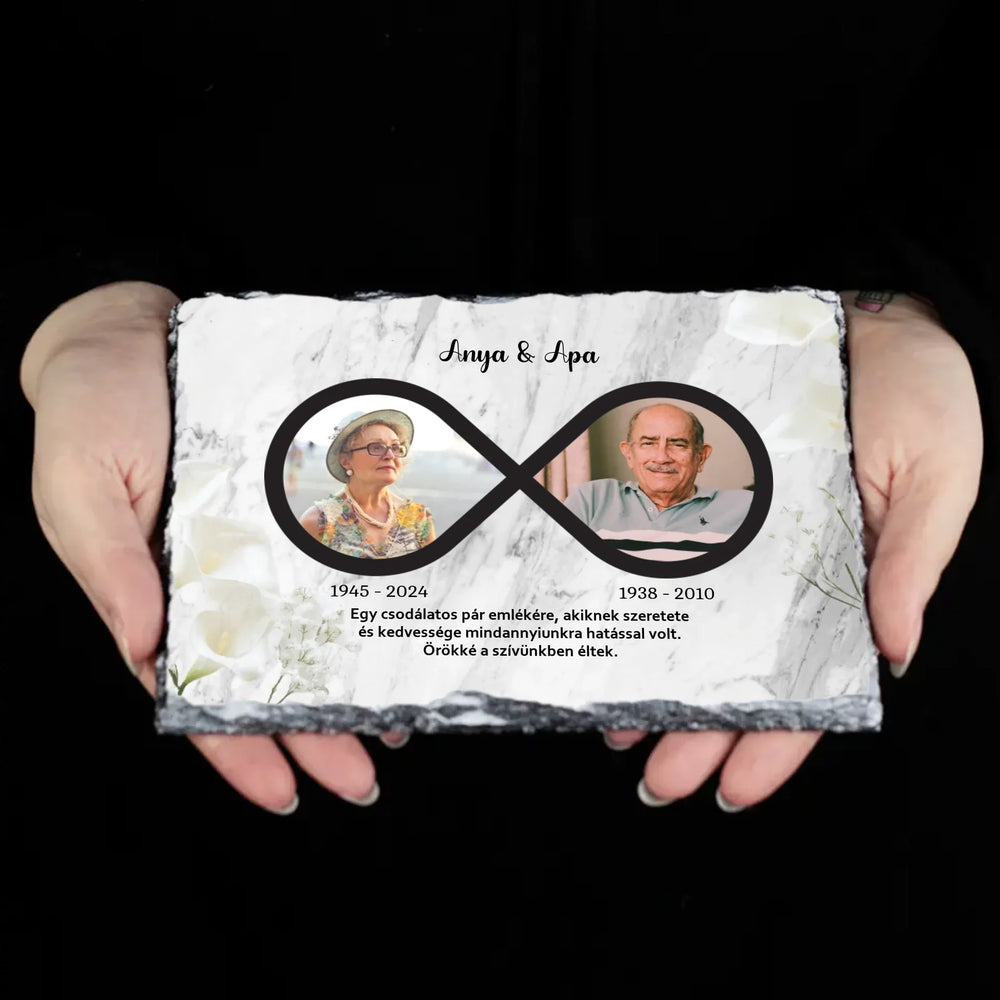 Örökké a szívünkben éltek megemlékezős gránitlap