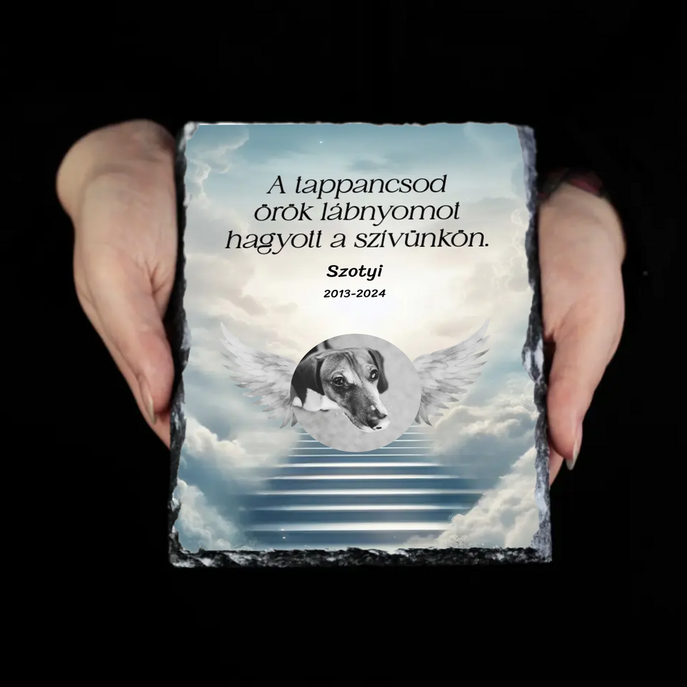 Örök tappancsnyom gránitlap házi kedvencek részére