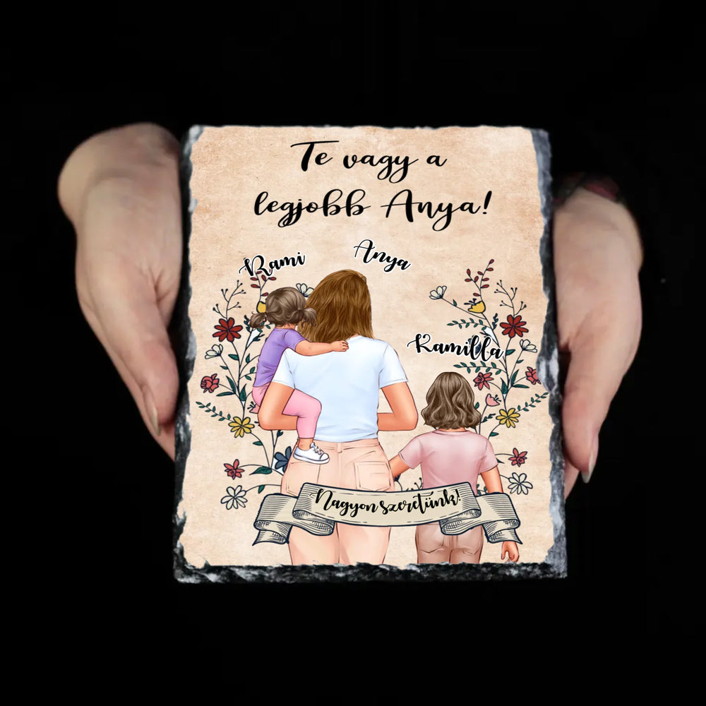 Te vagy a legjobb Anya - szerkeszthető karakteres gránitlap Anyáknak