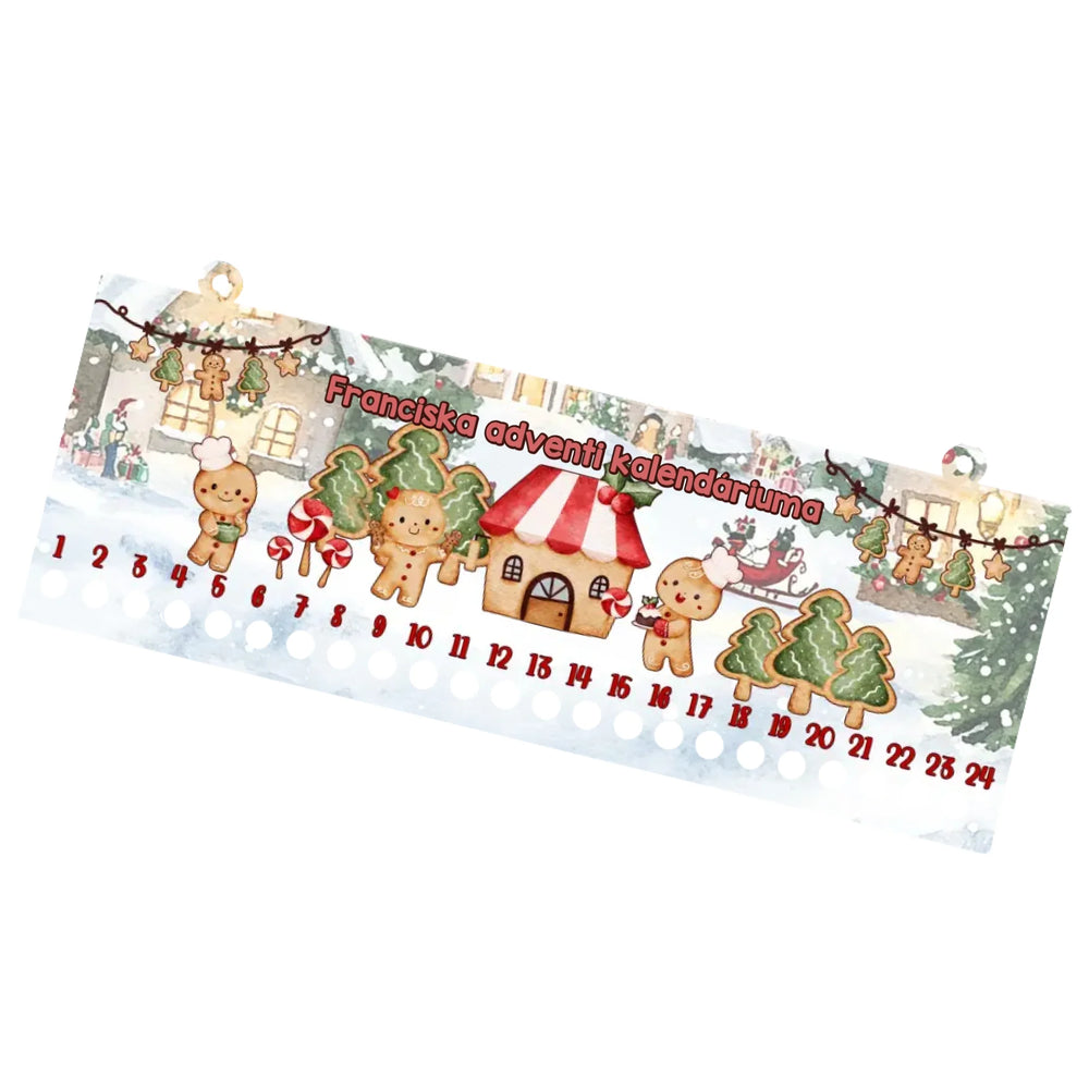 Adventi kalendárium gyerekeknek mézeskalács mintával