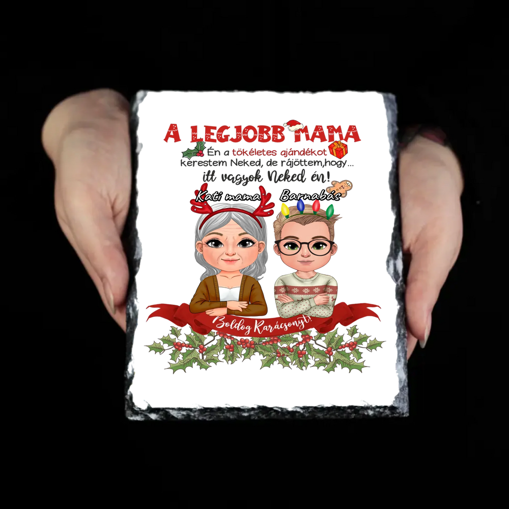 A tökéletes karácsonyi ajándékot kerestem gránitlap Mamáknak fiú unokától