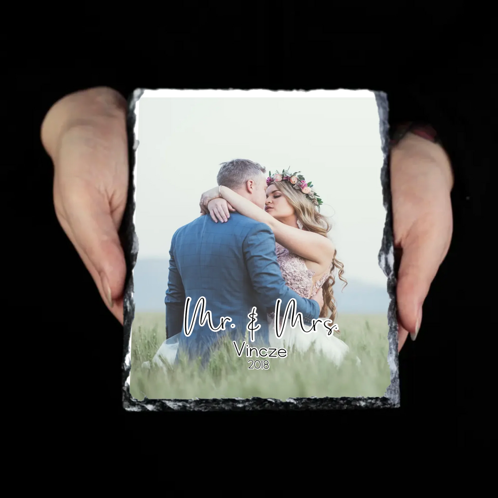 Mr. & Mrs évfordulós gránitlap XL