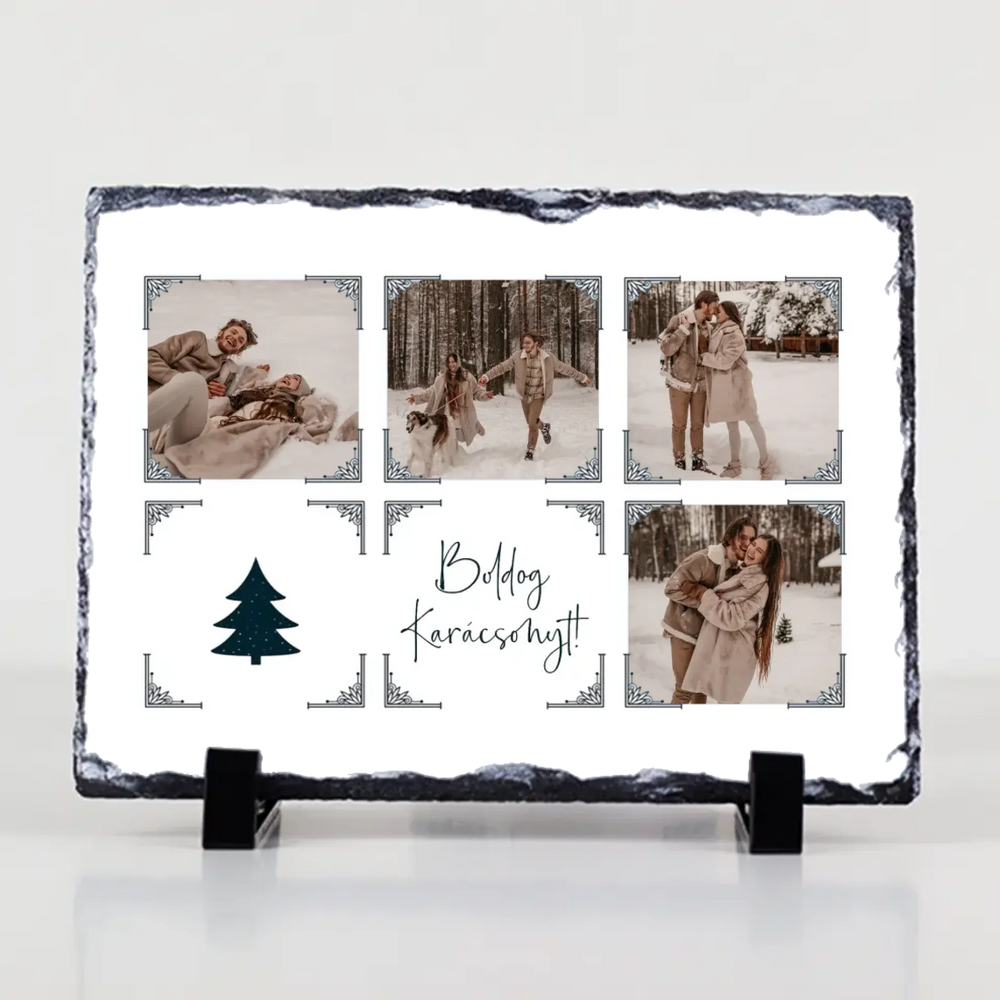 Egyedi karácsonyi gránitkép