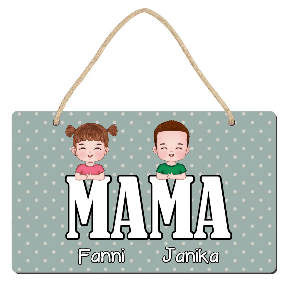 Szerkeszthető karakteres egyedi ajándék falidísz Nagymamáknak