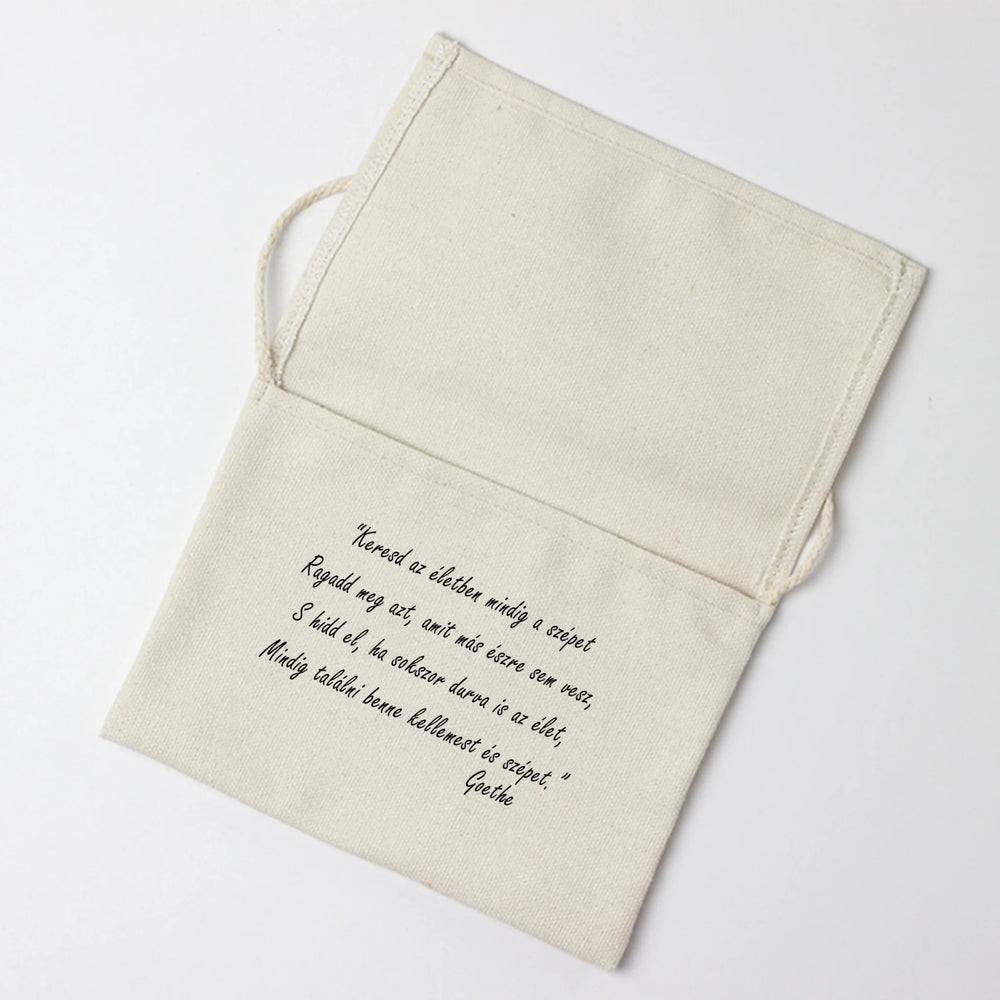 Ballagási tarisznya egyszerű mintával