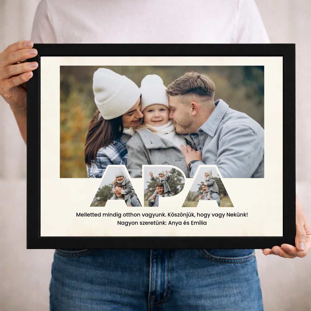 Egyedi fényképes falikép apáknak 5 fotóval