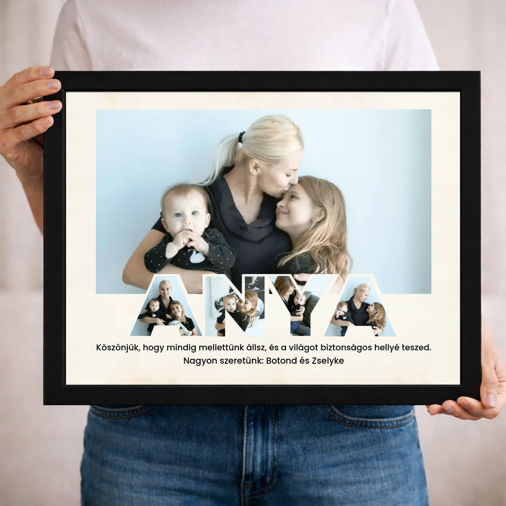 Egyedi fényképes falikép anyáknak 5 fotóval