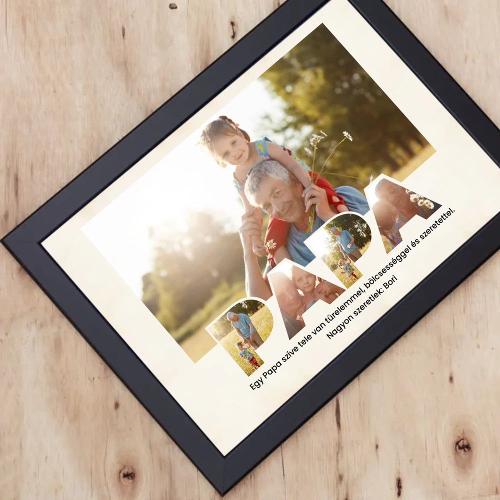 Egyedi fényképes falikép papáknak 5 fotóval