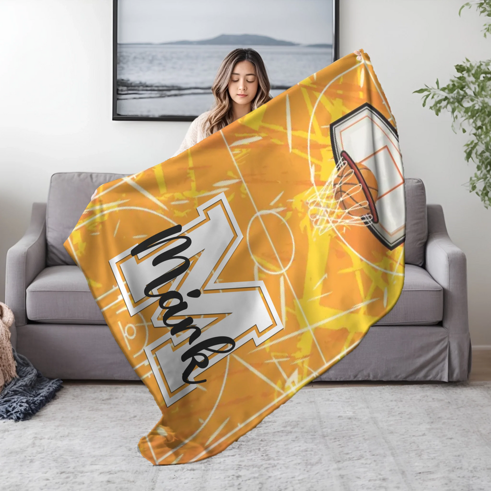 Ajándék kosárlabdázóknak - személyre szabott pléd egyedi névvel