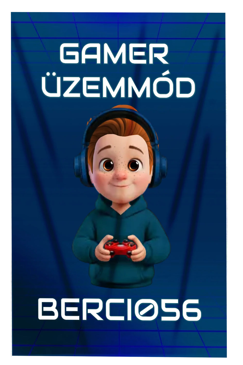 Névre szóló gyerek takaró gamer mintával - személyre szabható pléd fiú karakterrel