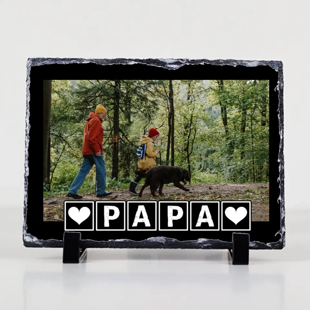 Apák napi egyedi képes gránitlap nagypapáknak