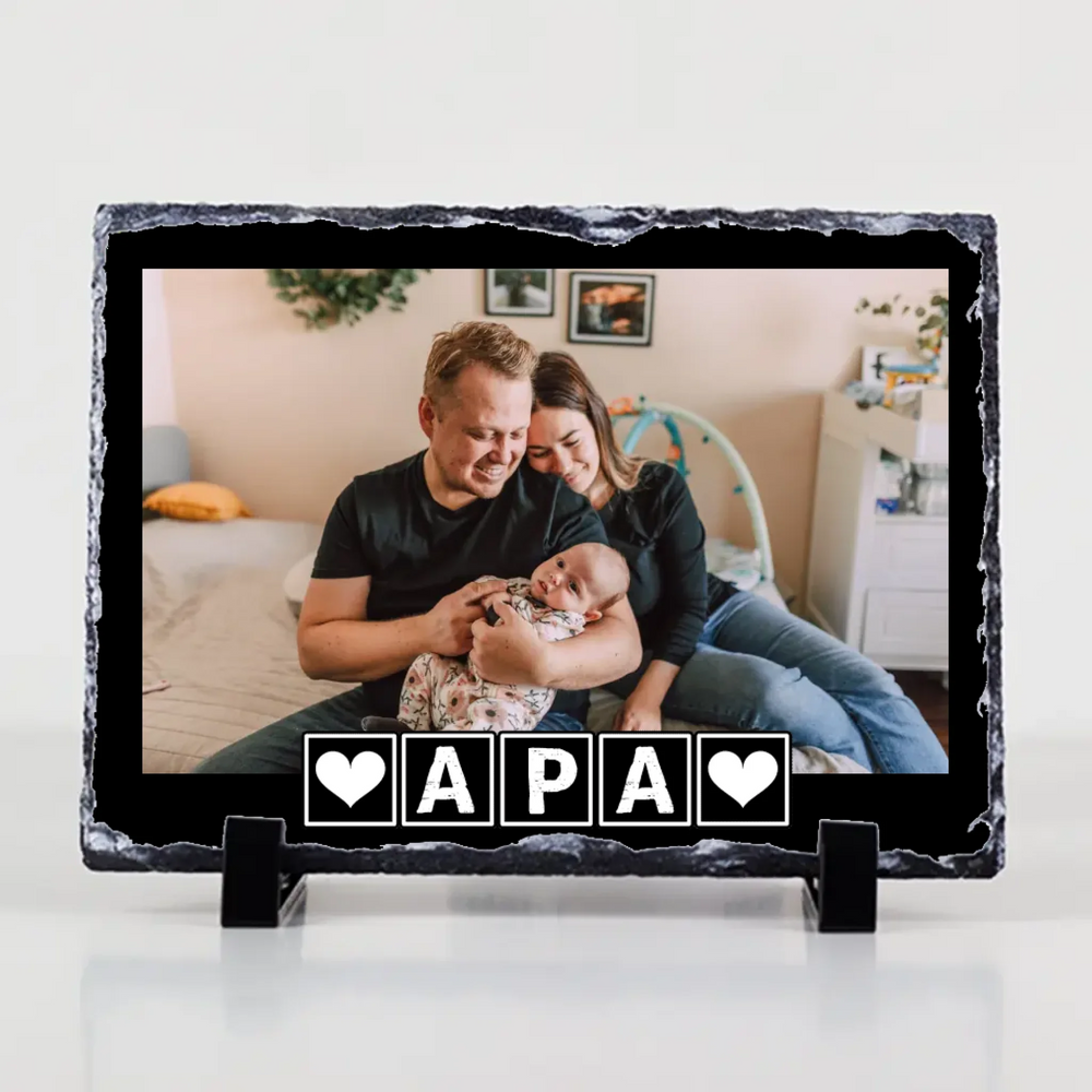 Apák napi egyedi képes gránitlap apáknak