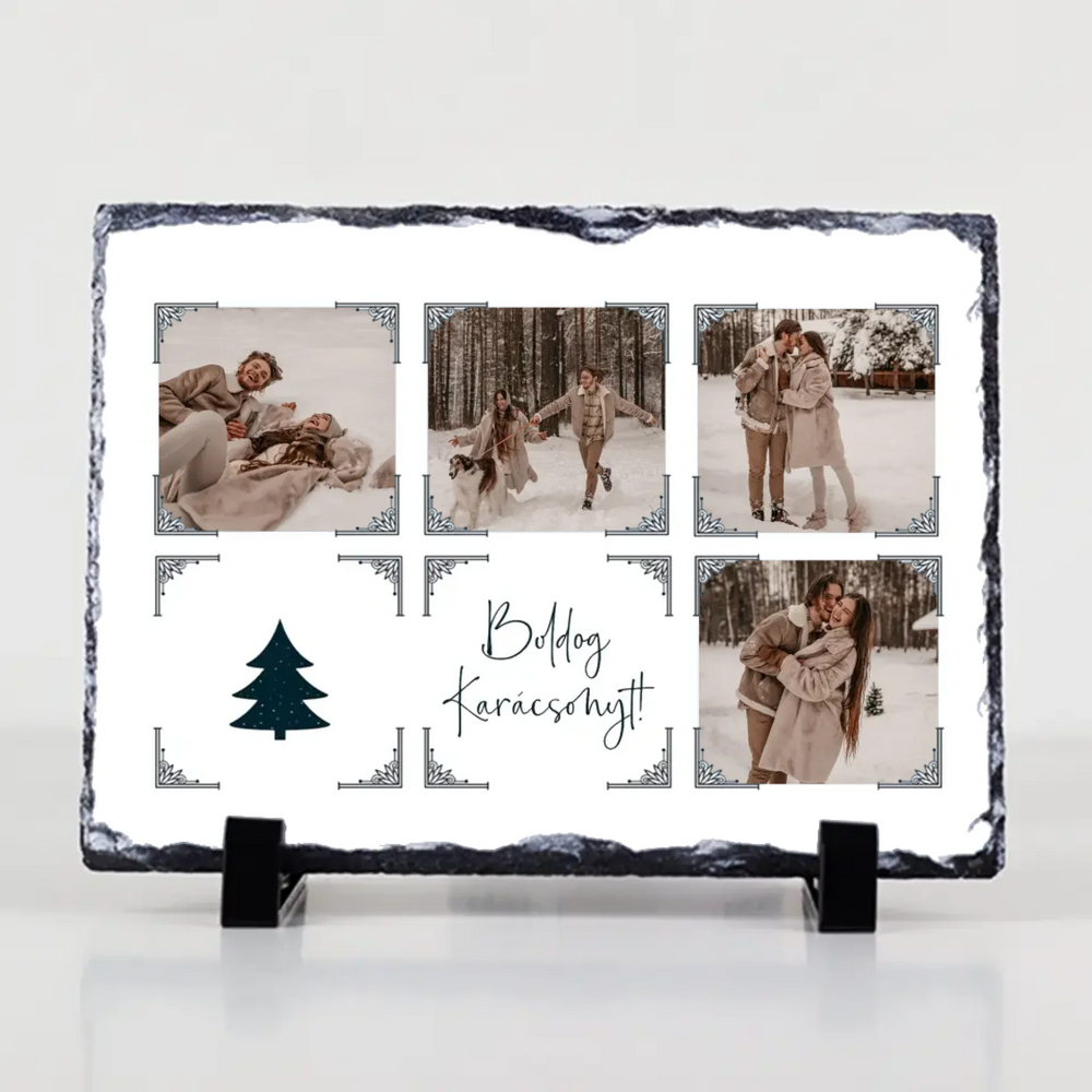 Egyedi karácsonyi gránitkép