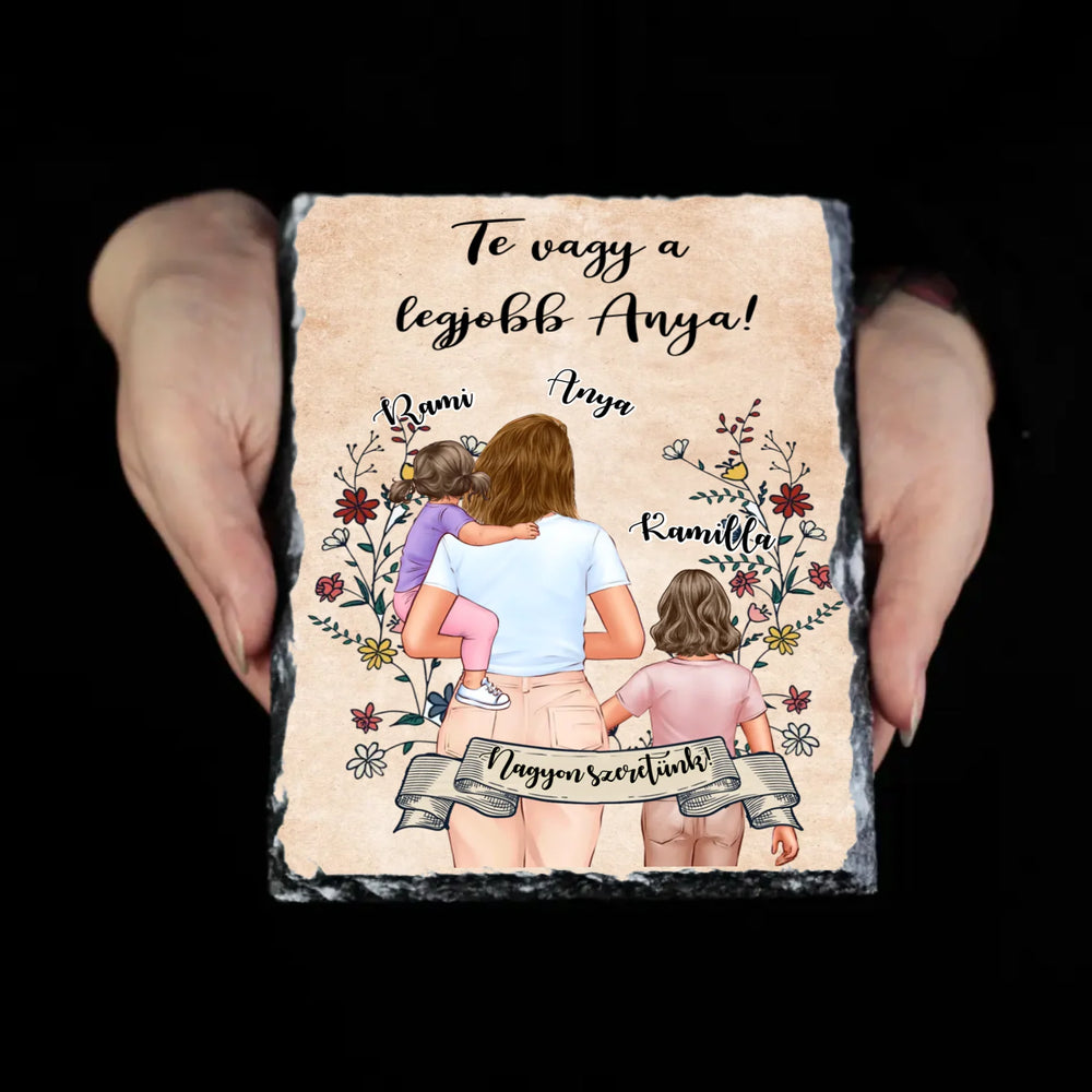 Te vagy a legjobb Anya - szerkeszthető karakteres gránitlap Anyáknak