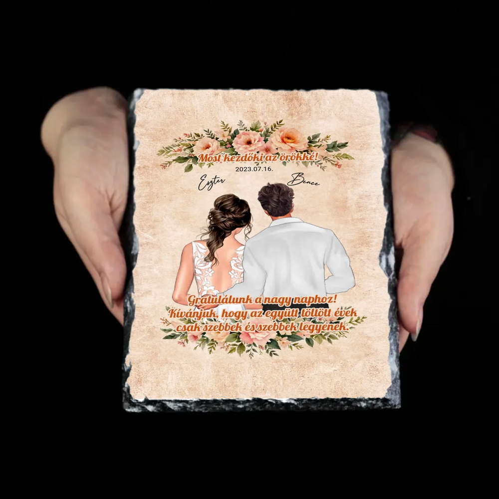 Most kezdődik az örökké gránitlap friss házasoknak - egyedi esküvői ajándék