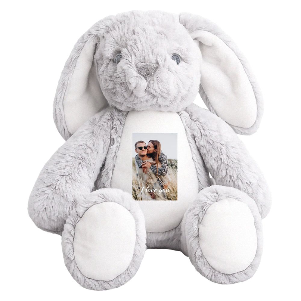 Plüss nyuszi fényképes pólóval