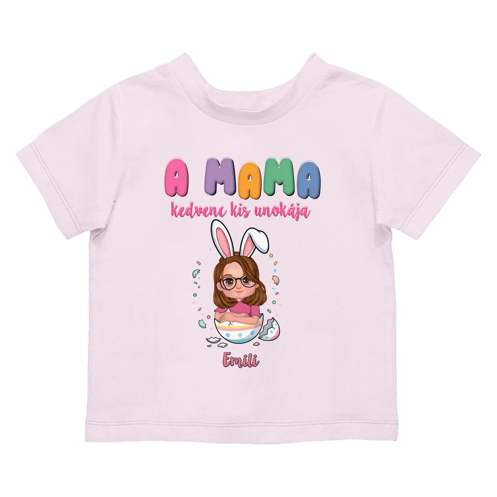 Vintage karácsonyi mintás gyerek póló egyedi névvel