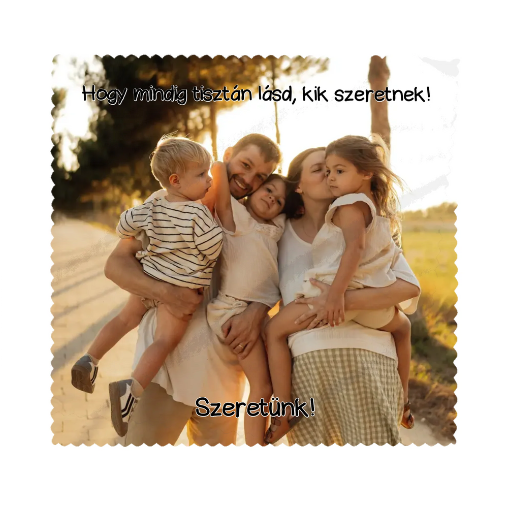 Egyedi képes szemüvegtörlő kendő