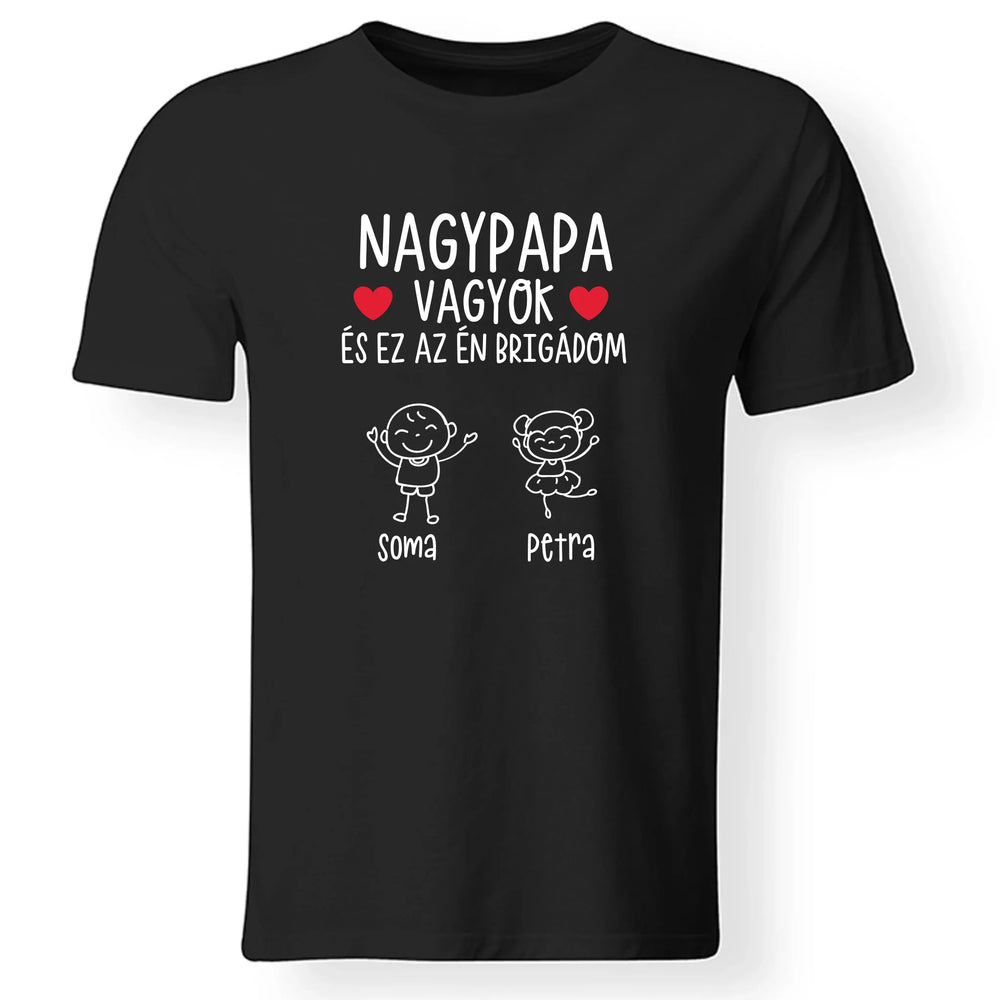 Nagypapa brigádja póló akár 6 unokával