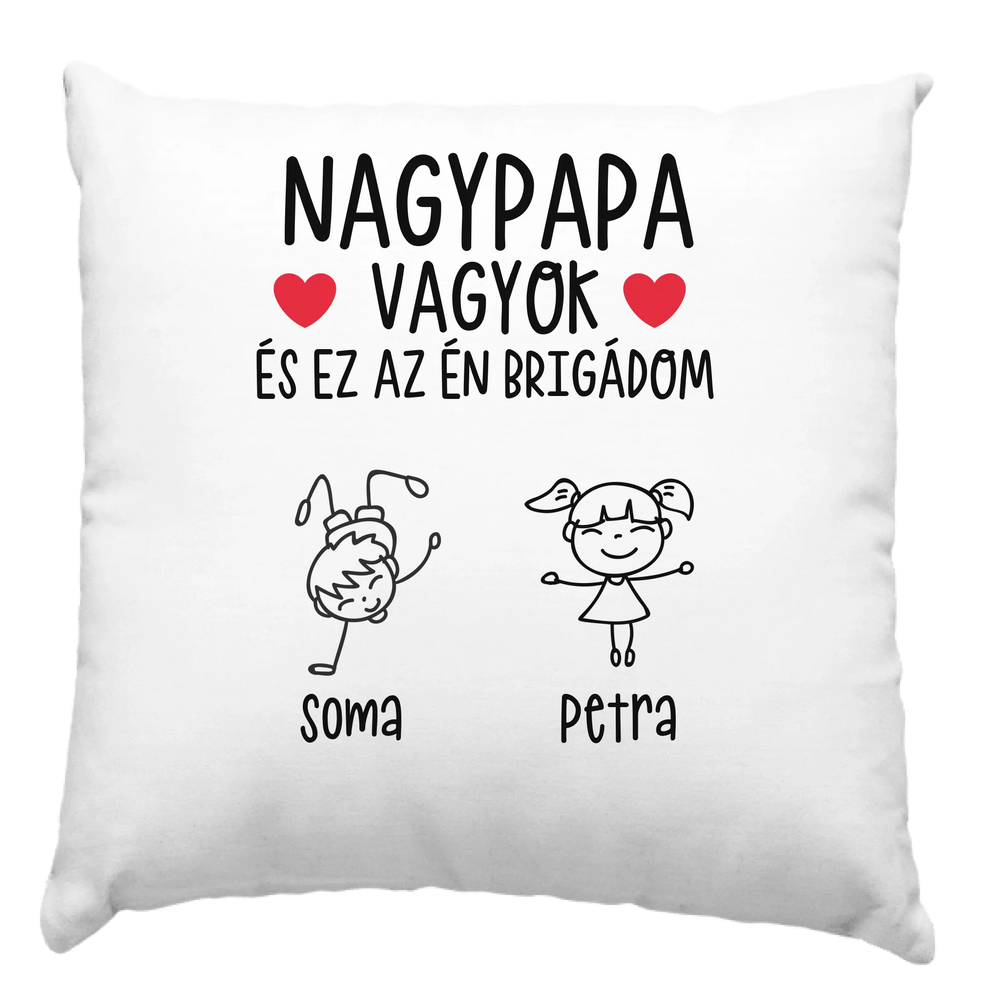 Megemlékezős fehér párna szeretett kis kedvencről