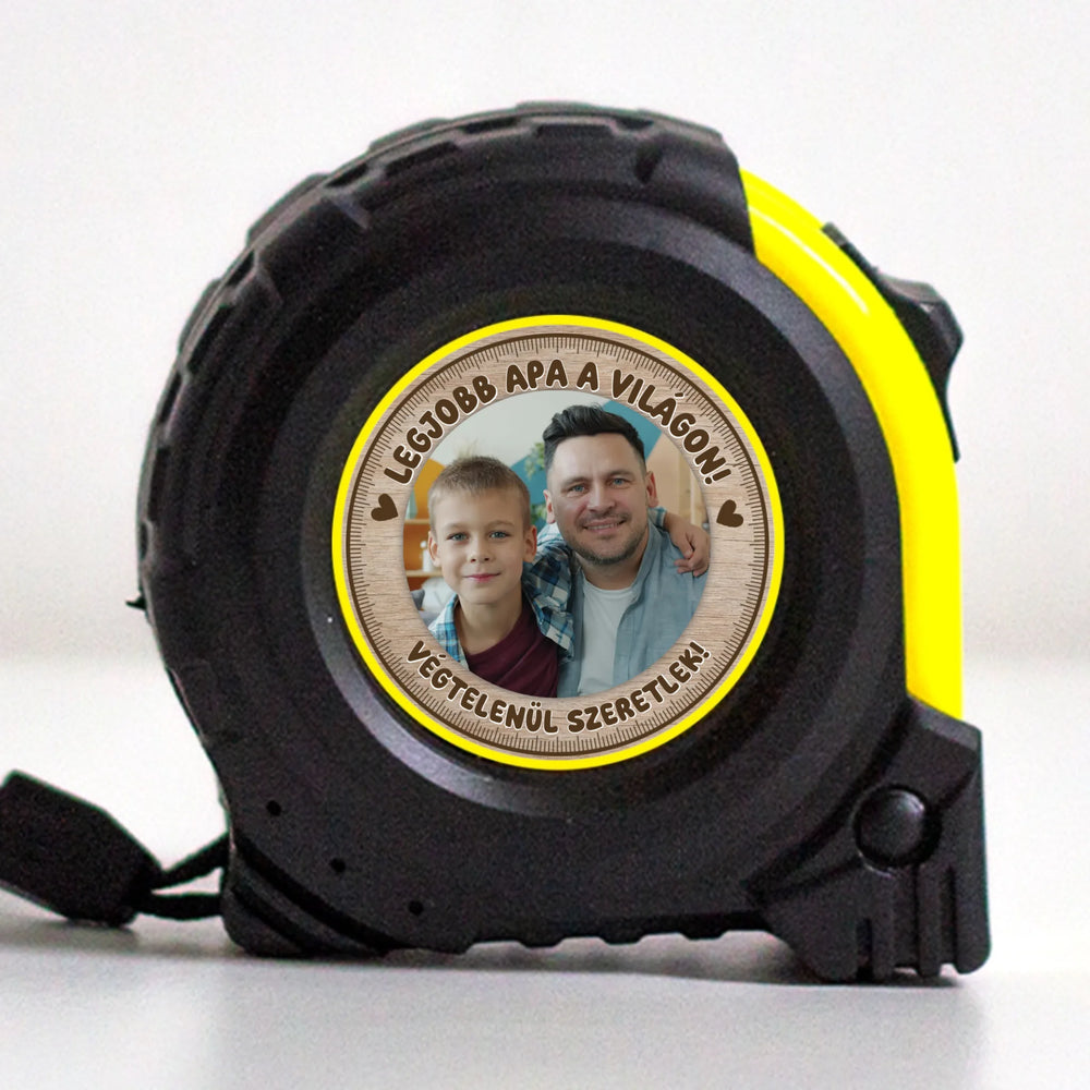 Egyedi fényképes mérőszalag - személyre szabható felirattal