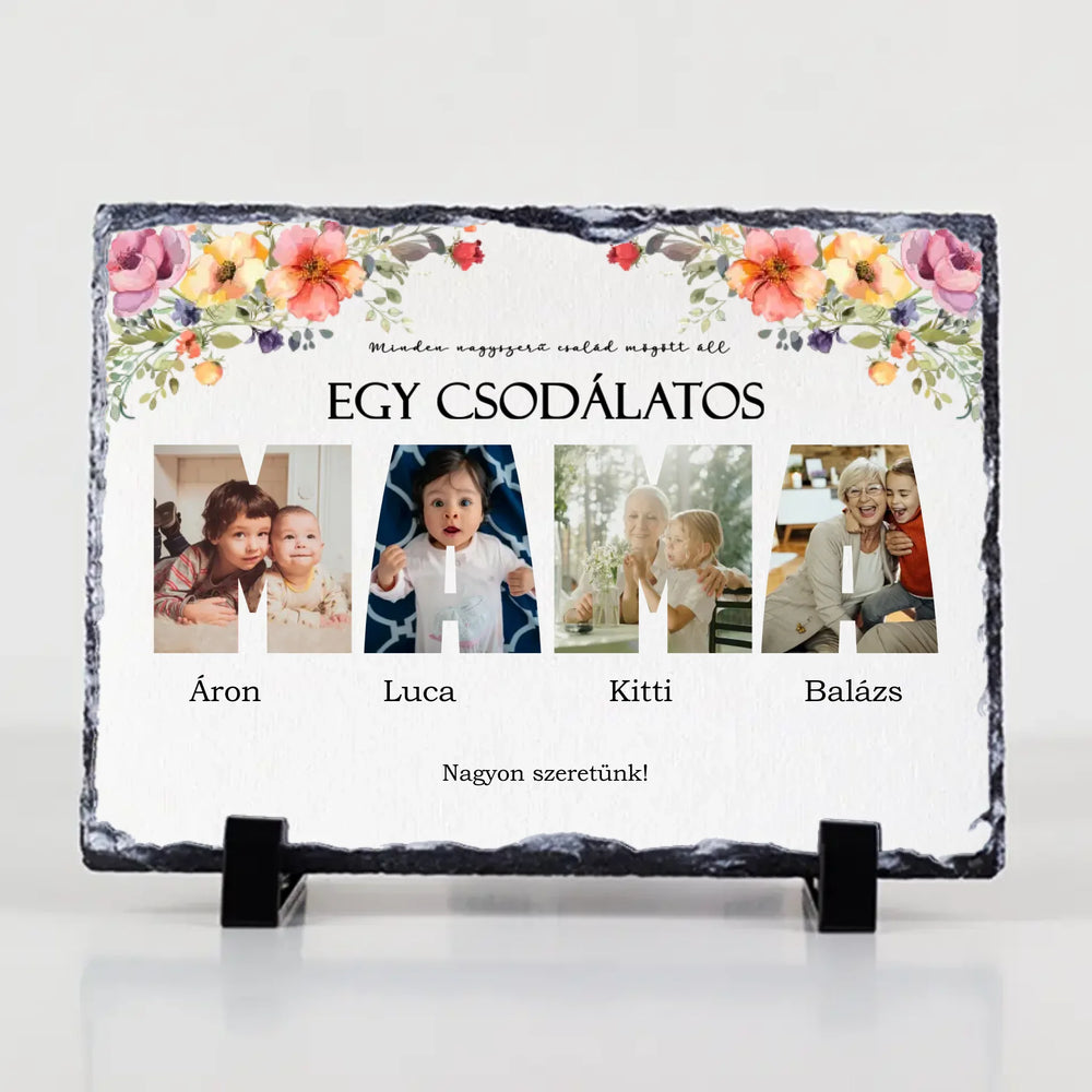 Csodálatos mama - 4 képes egyedi gránitlap