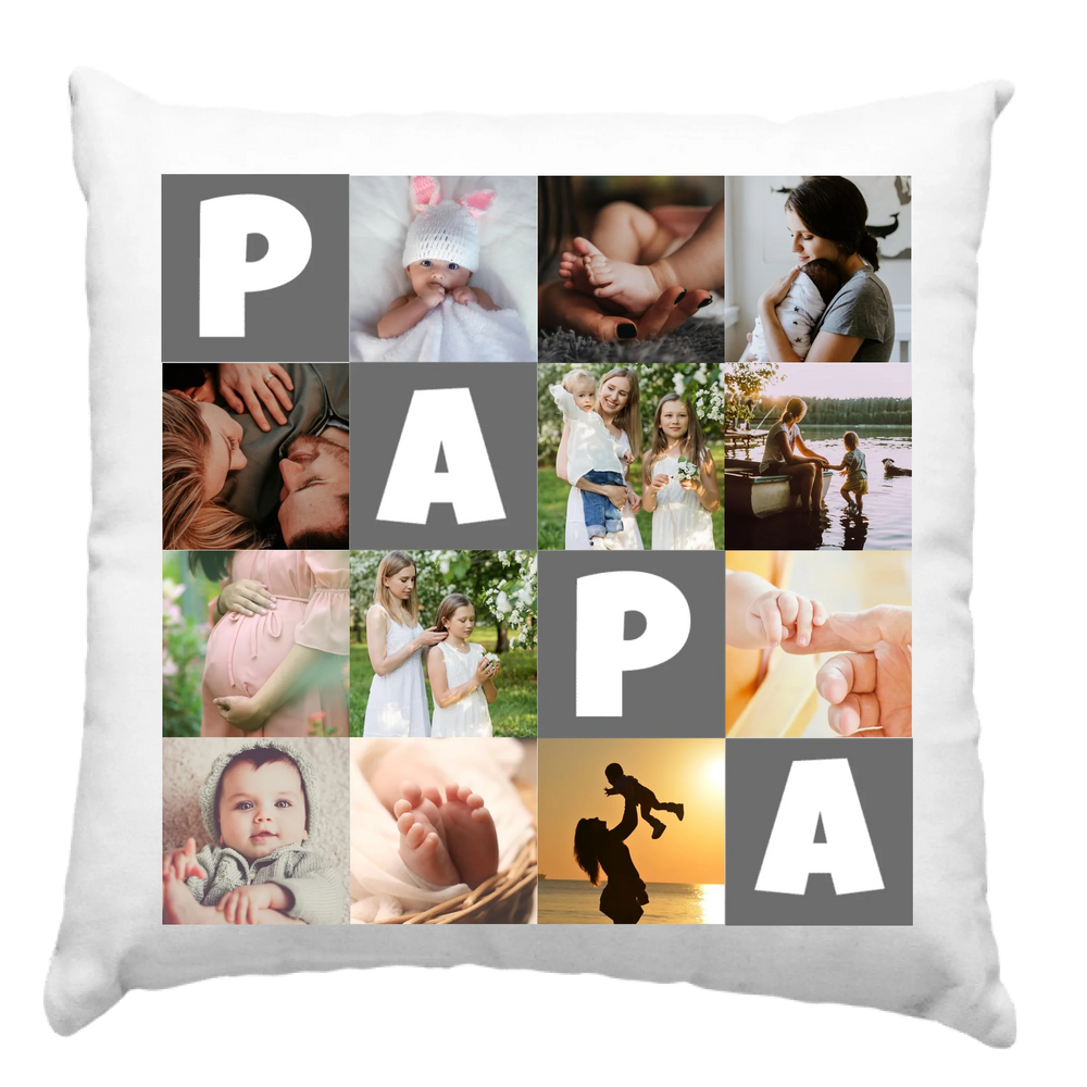 Egyedi 12 képes párna Papáknak