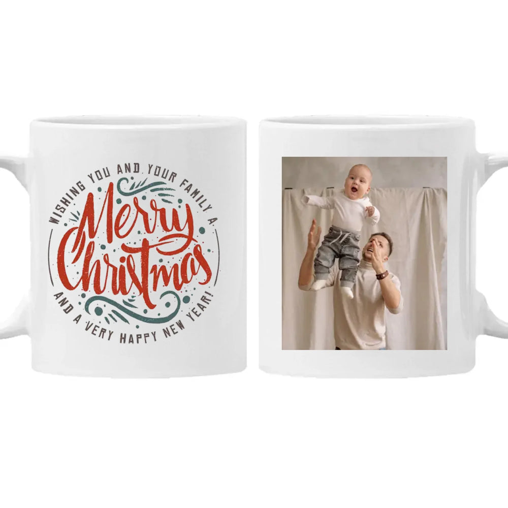 Egyedi képes Merry Christmas bögre