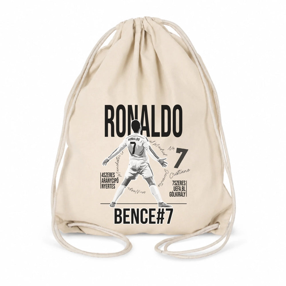 Személyre szabható ajándék focis tornazsák - Cristiano Ronaldo