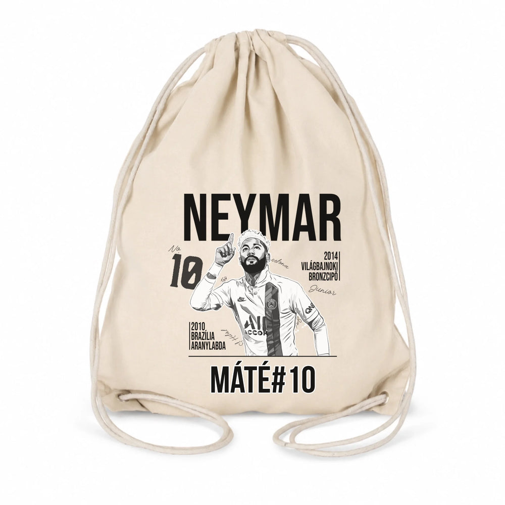 Személyre szabható ajándék focis tornazsák - Neymar